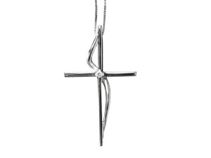 5018 - Collana in oro bianco e diamanti naturali