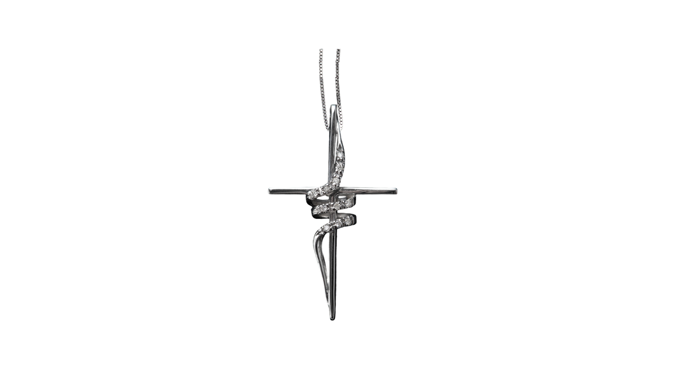5019 – Collana in oro bianco e diamanti naturali