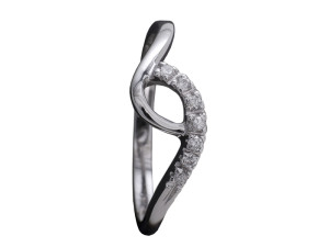 994 - Anello in oro bianco e diamanti naturali